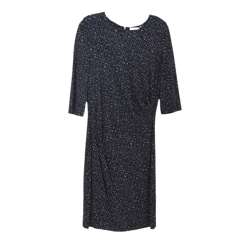 HUGO BOSS PRINT DRESSES NAVY M