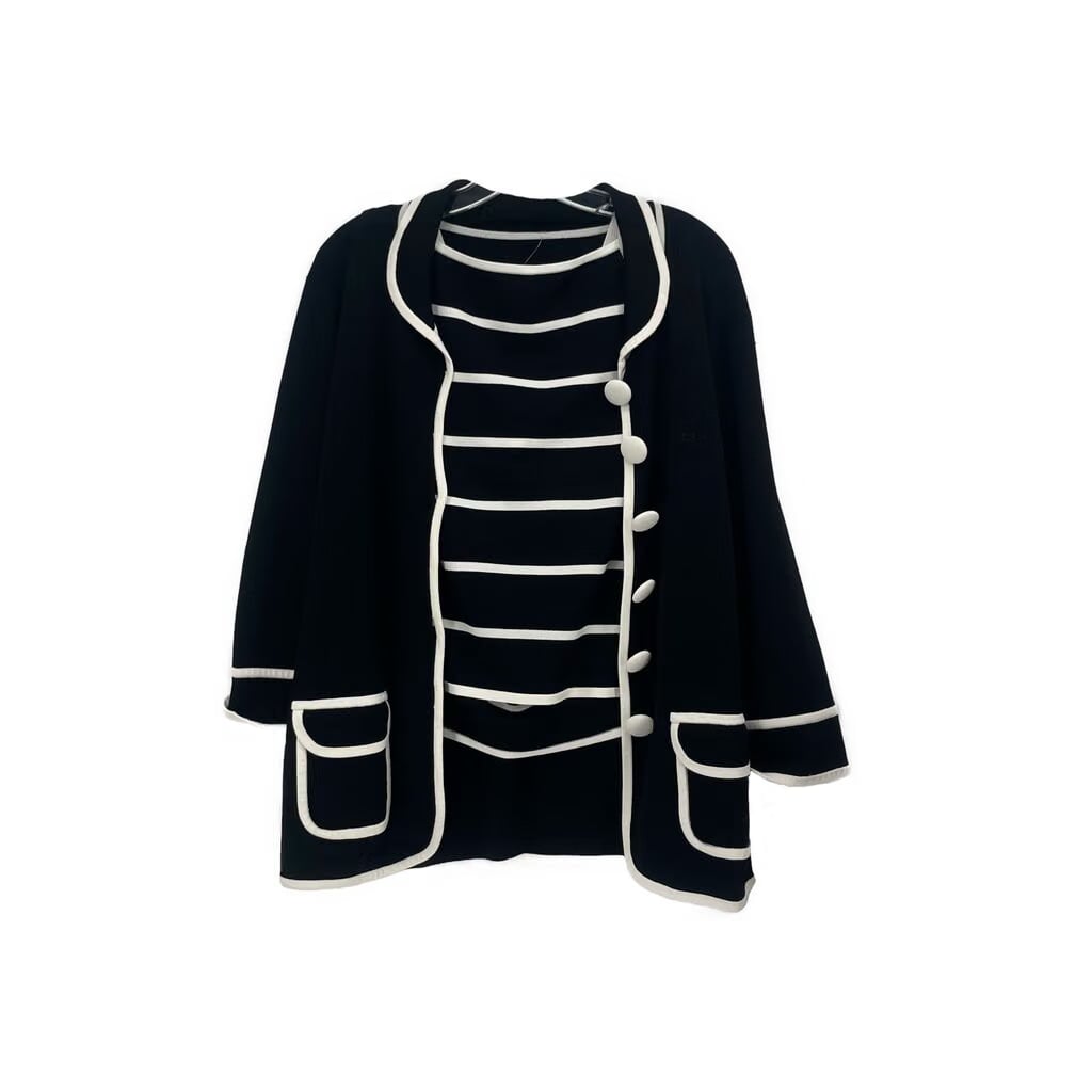 ESCADA TOP/CARD/SKIRT 2 PC BLACK L
