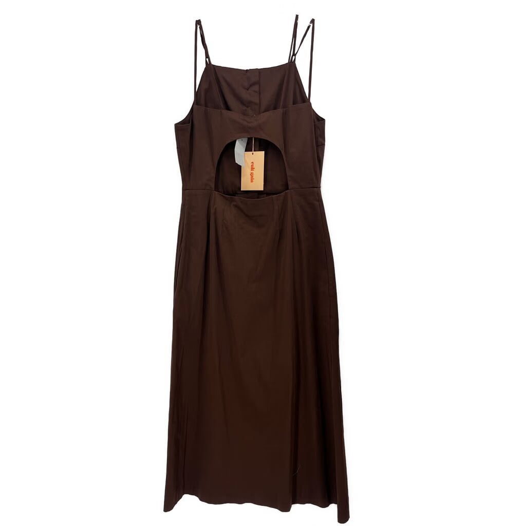 CULT GAIA SLEEVELESS DRESSES BROWN M