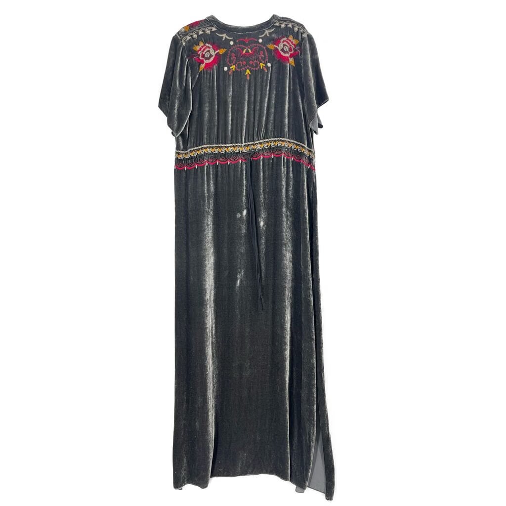 JOHNNY WAS VELVET DRESSES GRAY L