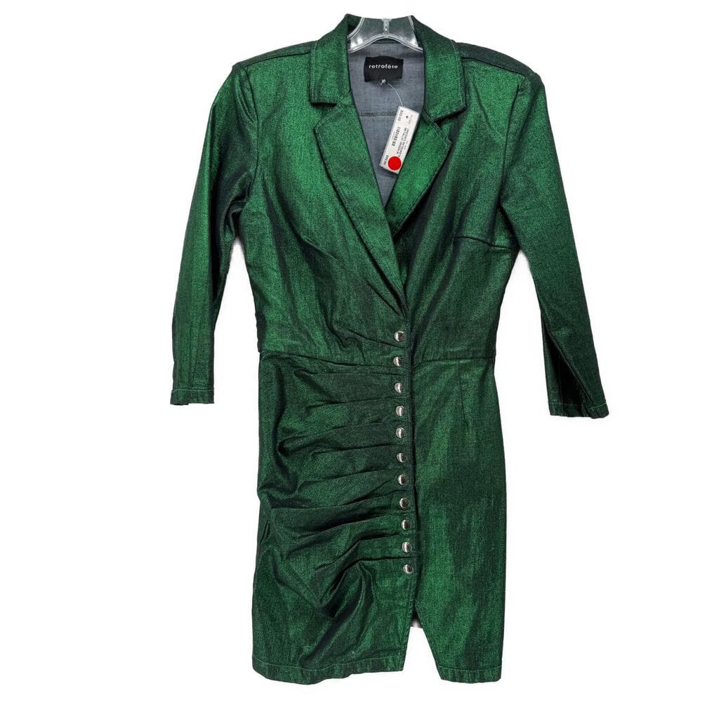 RETROFETE METALLIC DRESSES GREEN M