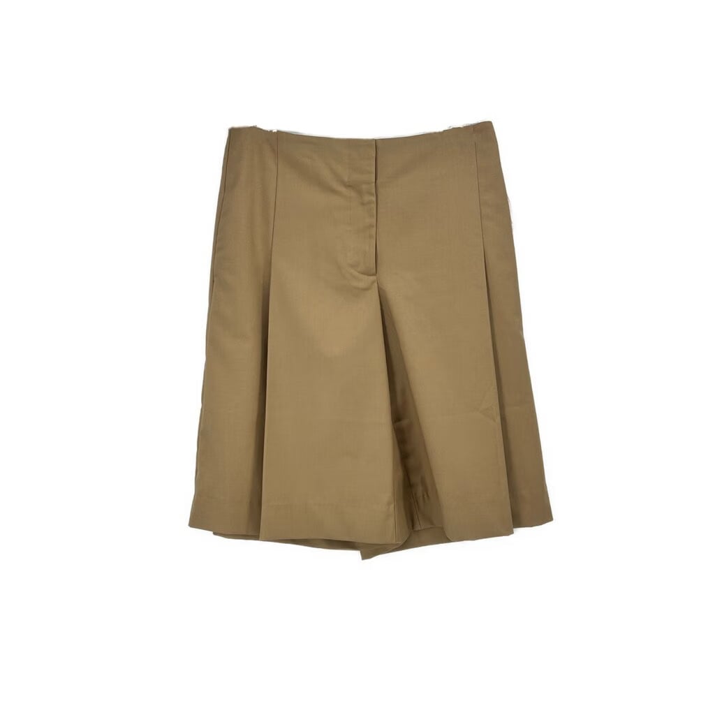 CLEA PLEATED SHORTS TAN M