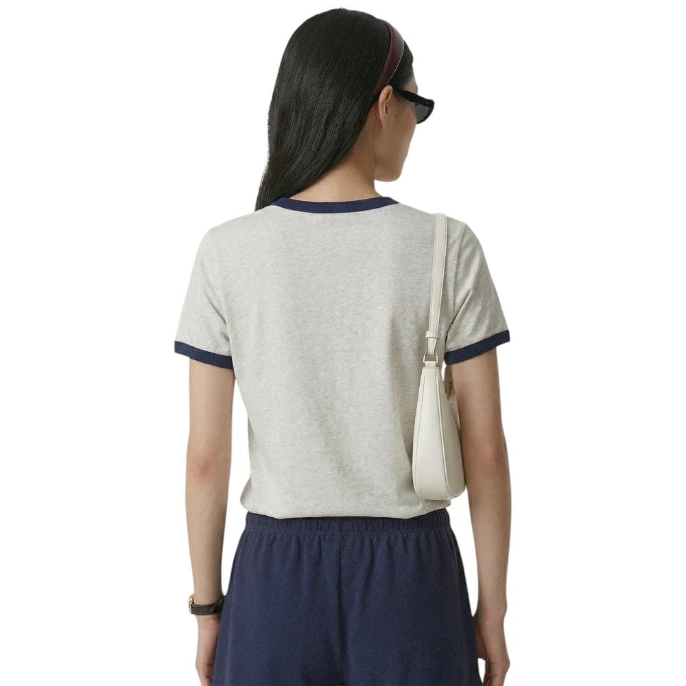 SPORTY & RICH BH Crest Soft Ringer Tee