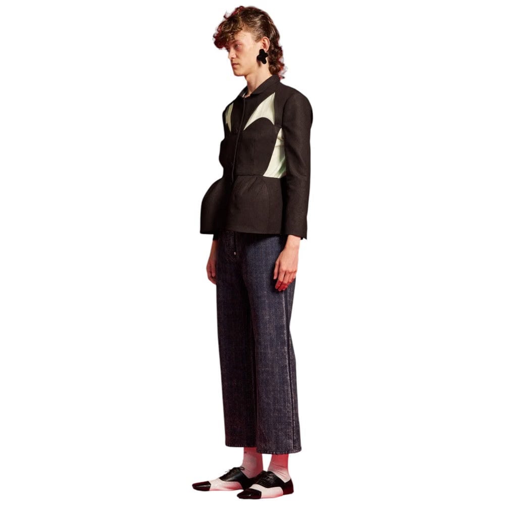 pushBUTTON BLACK HOURGLASS CUTOUT JACKET