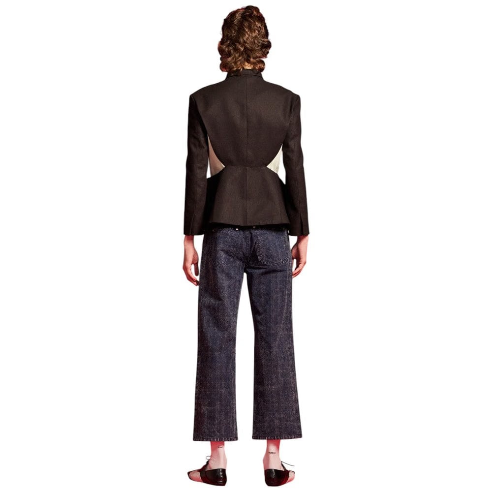 pushBUTTON BLACK HOURGLASS CUTOUT JACKET