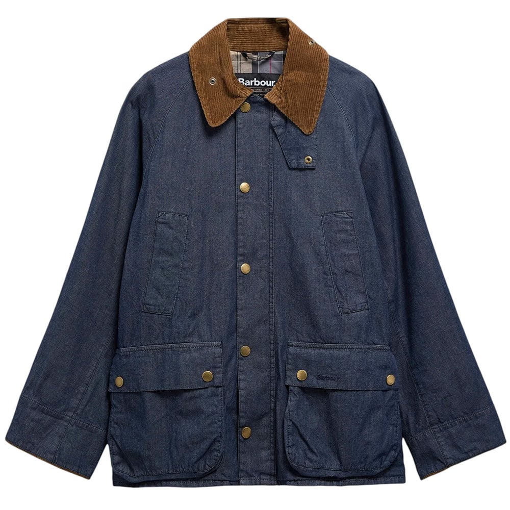BARBOUR OVERSIZED BEDALE DENIM CASUAL JACKET