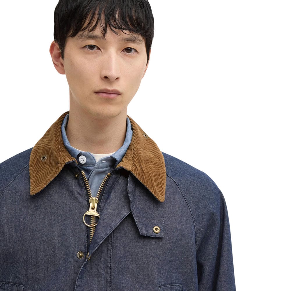 BARBOUR OVERSIZED BEDALE DENIM CASUAL JACKET