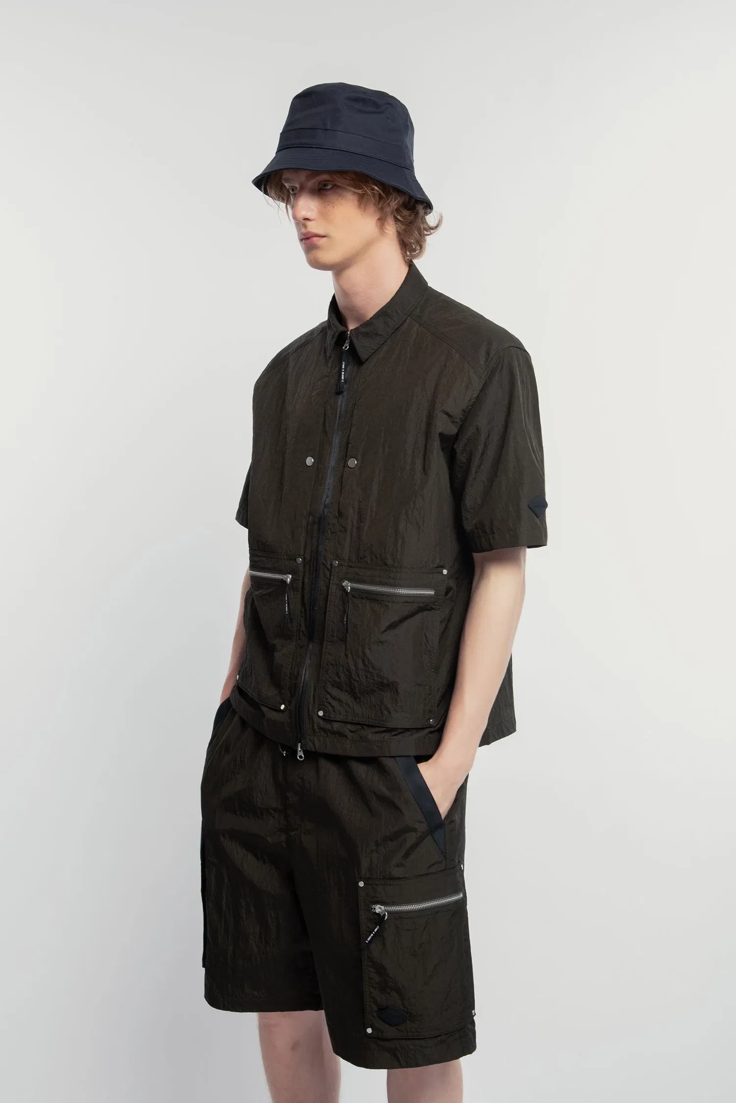 Spoonyard UNISEX ZIP-UP POCKET S/S SHIRT