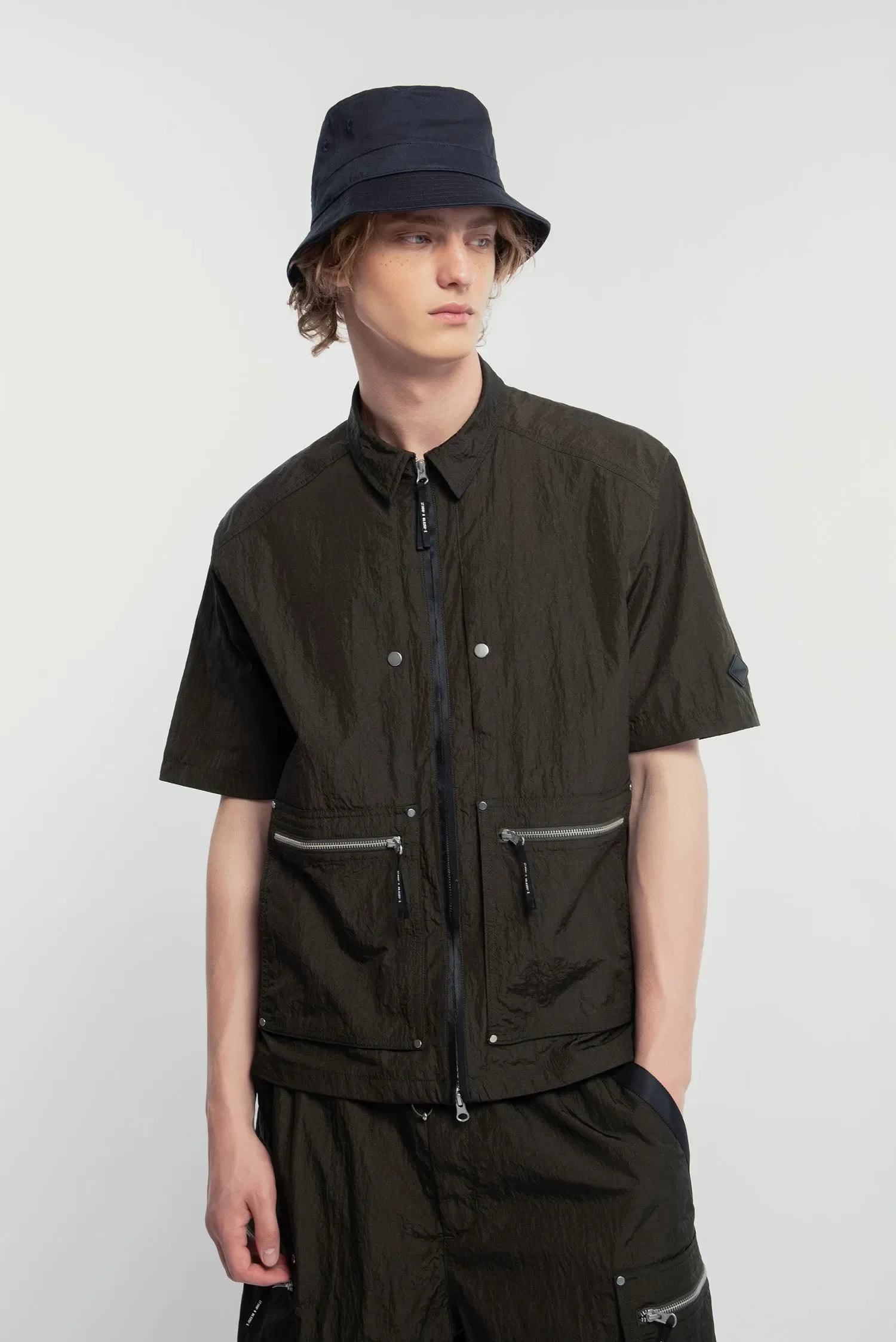 Spoonyard UNISEX ZIP-UP POCKET S/S SHIRT