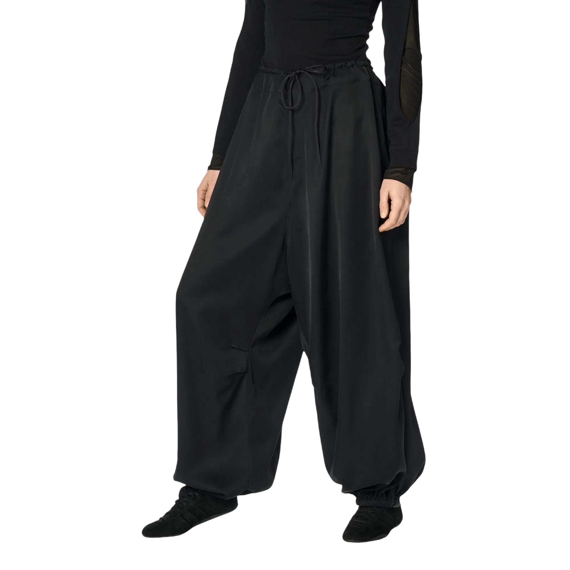 Y-3 RAYON TWILL WIDE PANTS