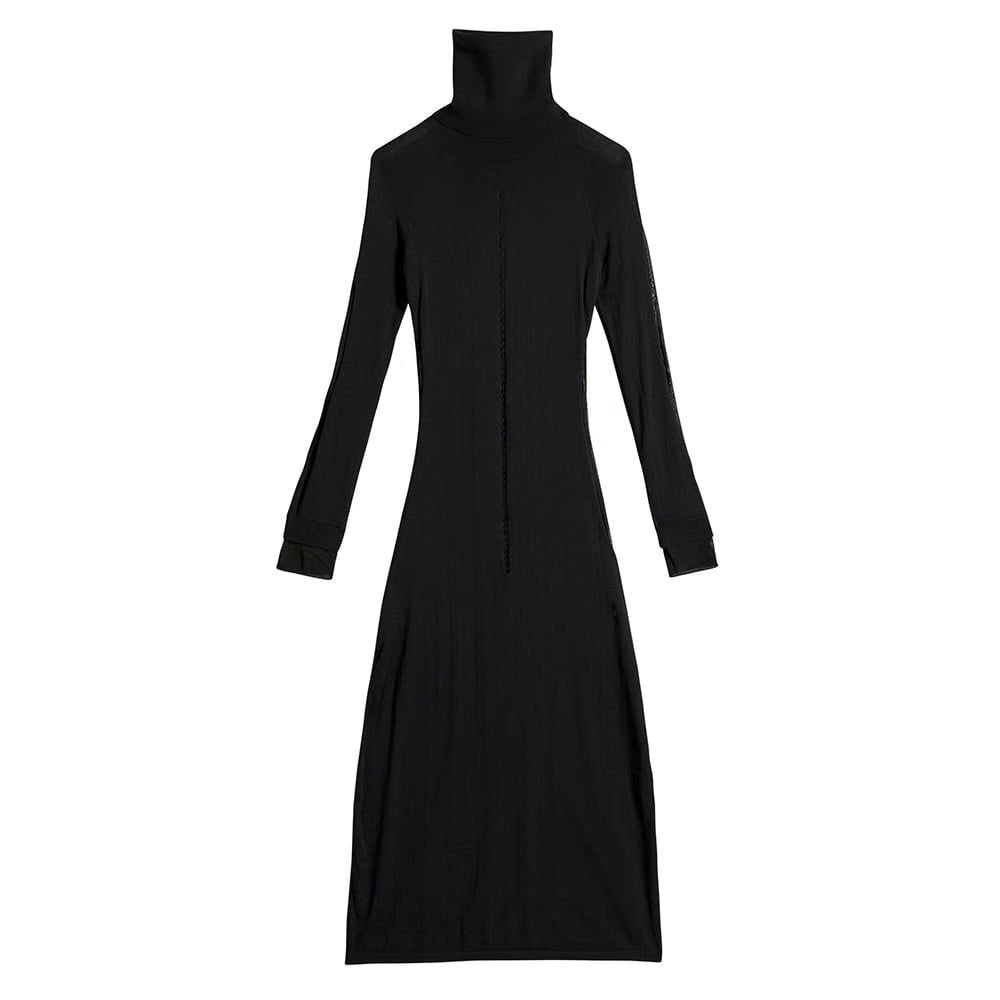 Y-3 HOODED KNIT DRESS