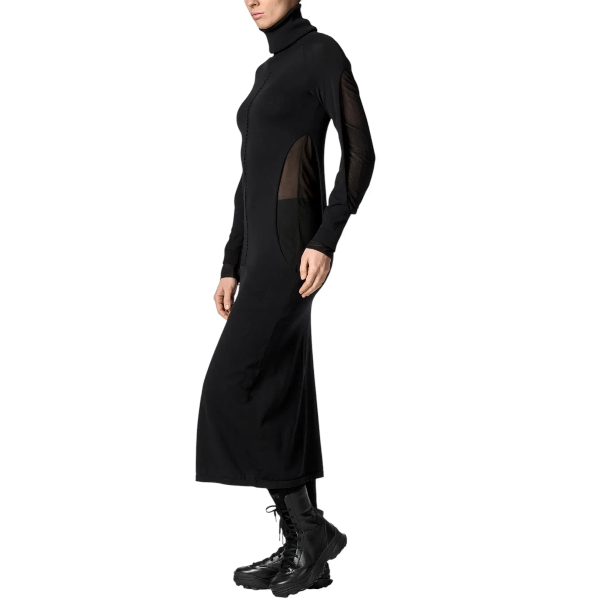 Y-3 HOODED KNIT DRESS