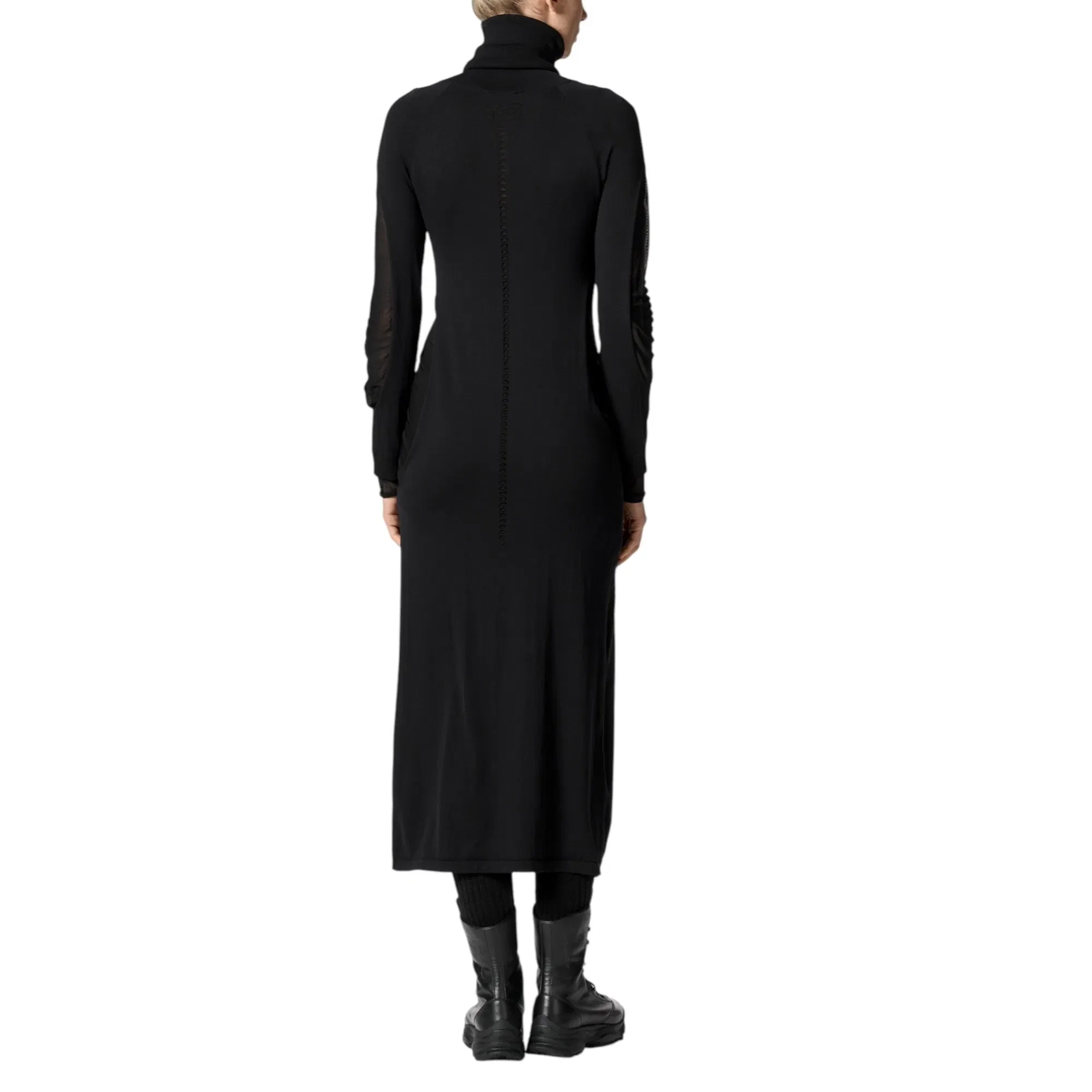 Y-3 HOODED KNIT DRESS