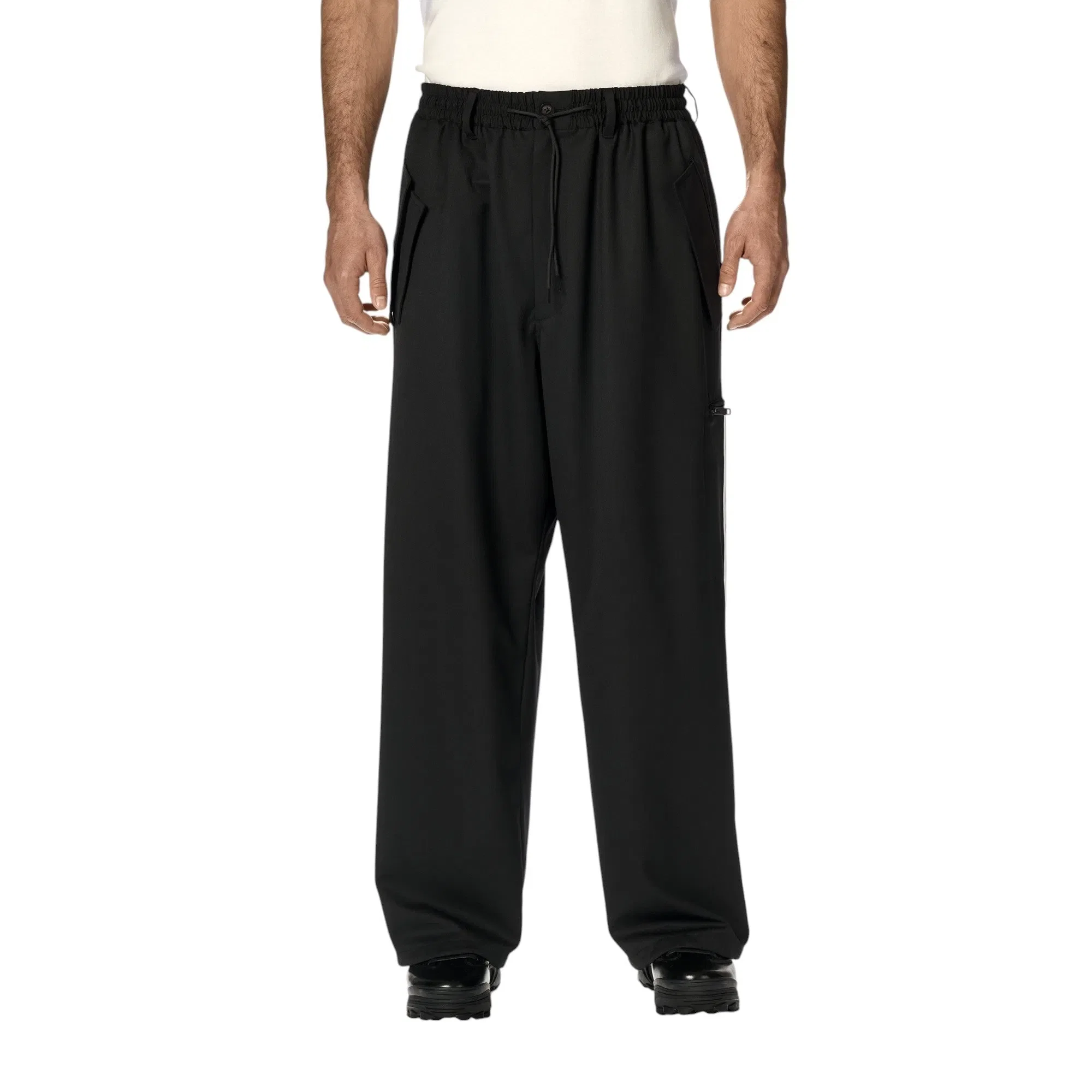 Y-3 REFINED WOOL STRAIGHT LEG PANTS