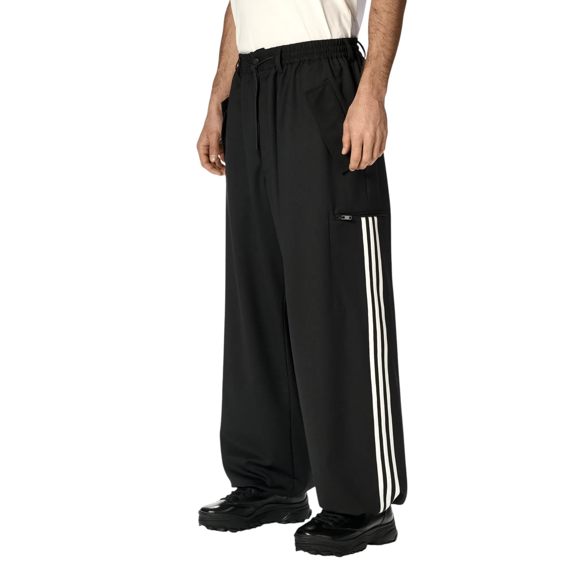 Y-3 REFINED WOOL STRAIGHT LEG PANTS