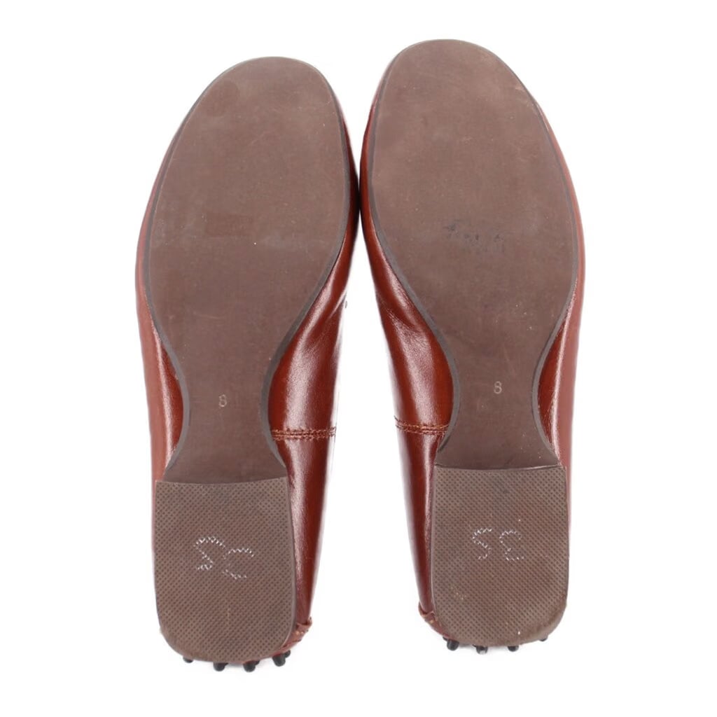 JEFFREY CAMPBELL LEATHER LOAFERS BROWN 8 US