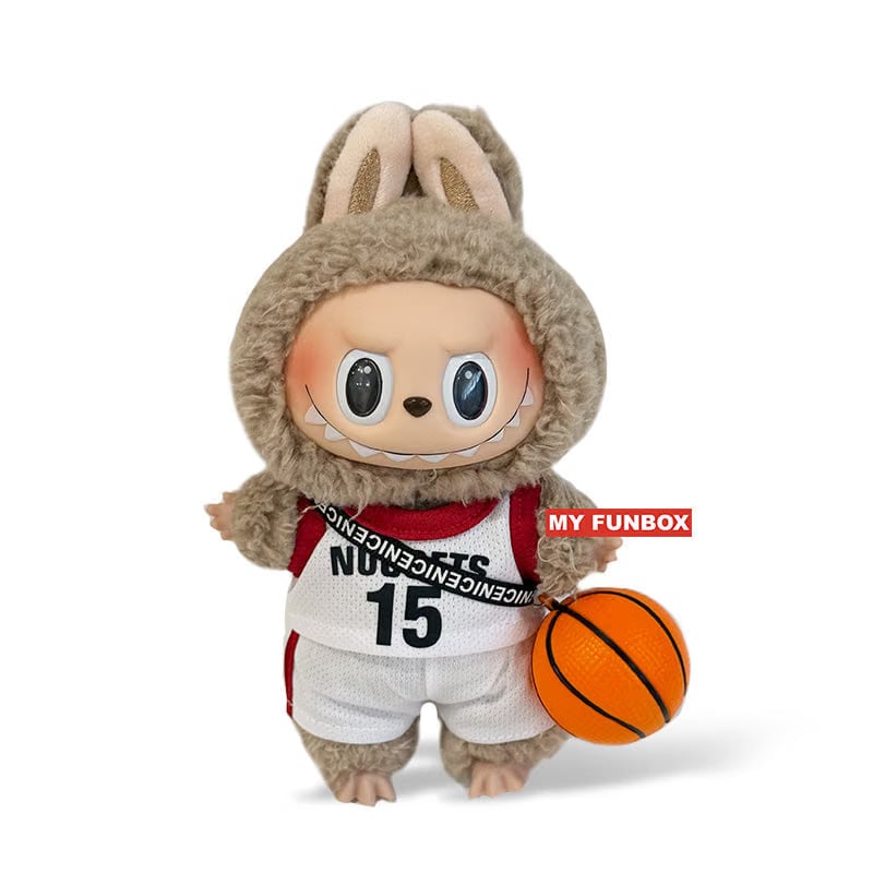 Labubu Outfit - Red and White Jersey + Basketball