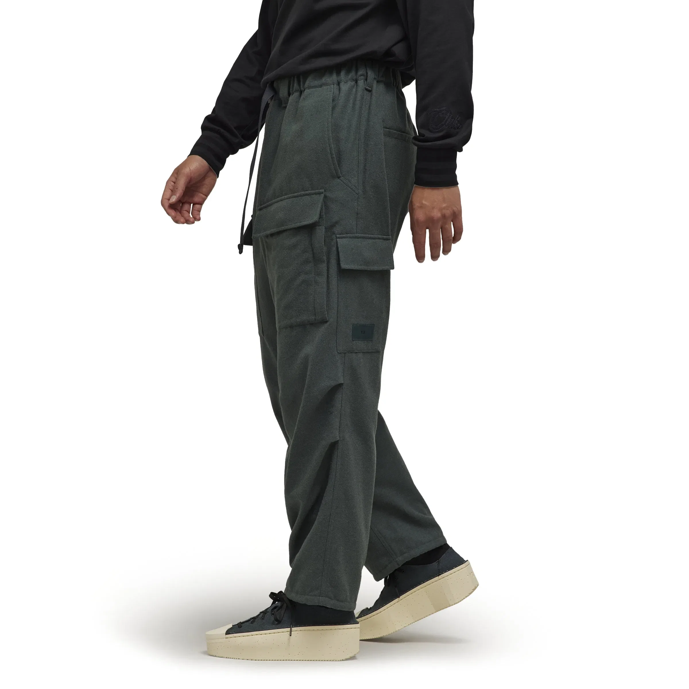 Y-3 WOOL FLANNEL CARGO JOGGERS (UNISEX)