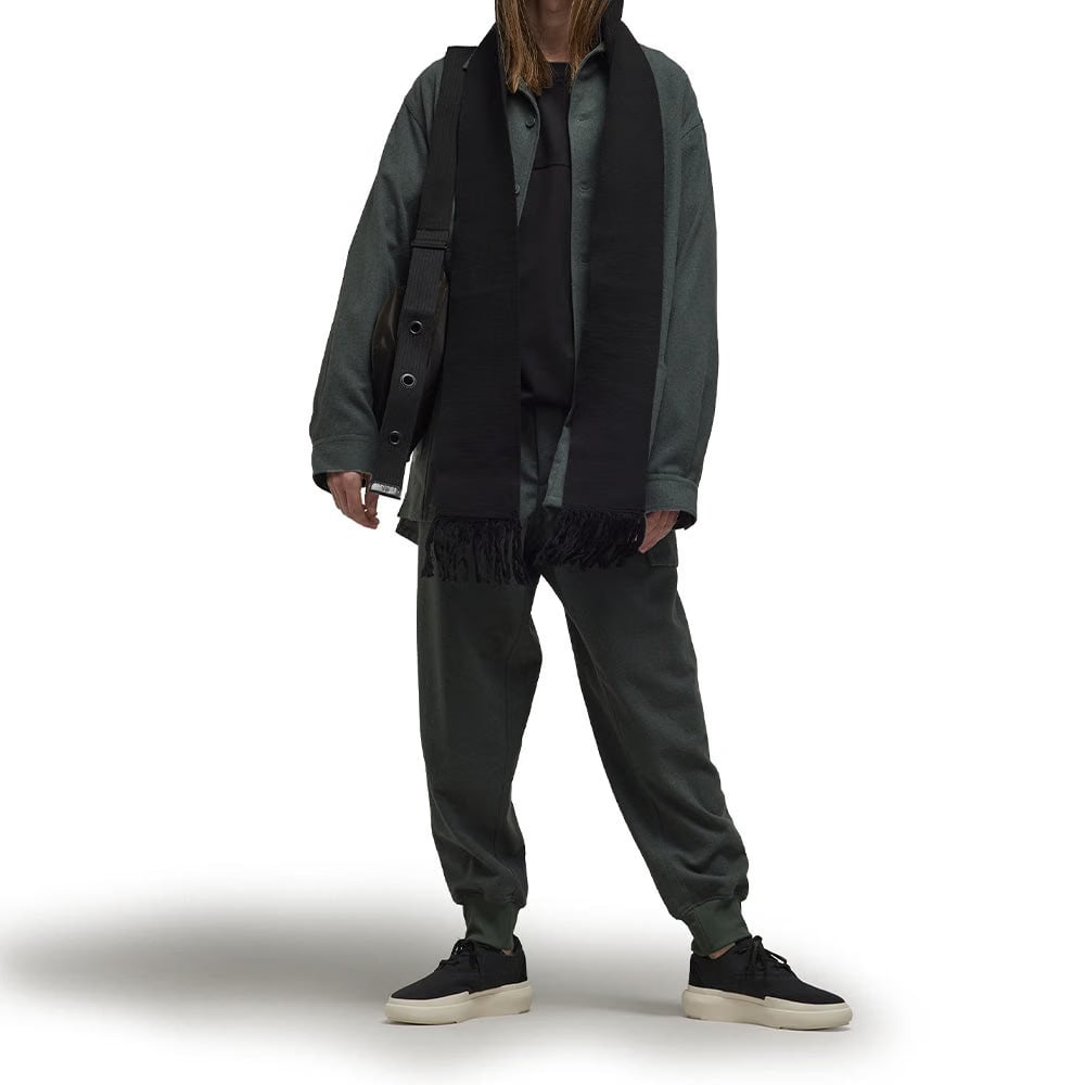 Y-3 WOOL FLANNEL CUFFED PANTS (MEN)