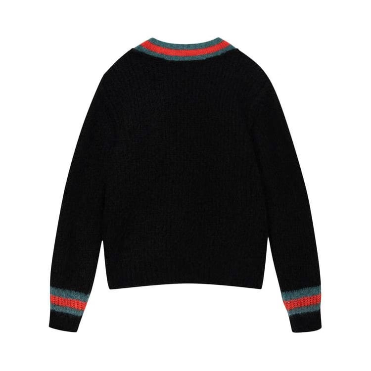 Stussy Mohair Tennis Sweater Black