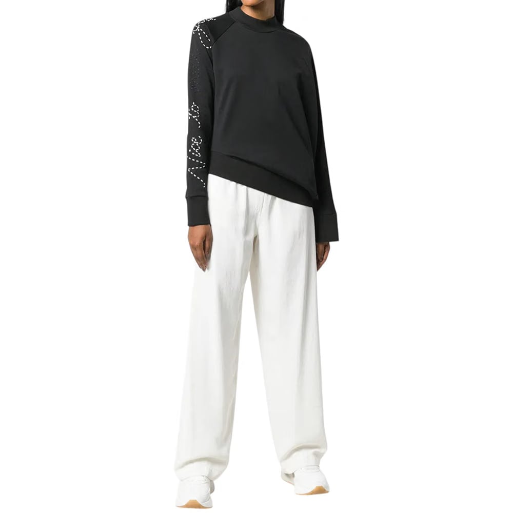 Y-3 WOMEN'S SASHIKO SLOGAN SWEATER