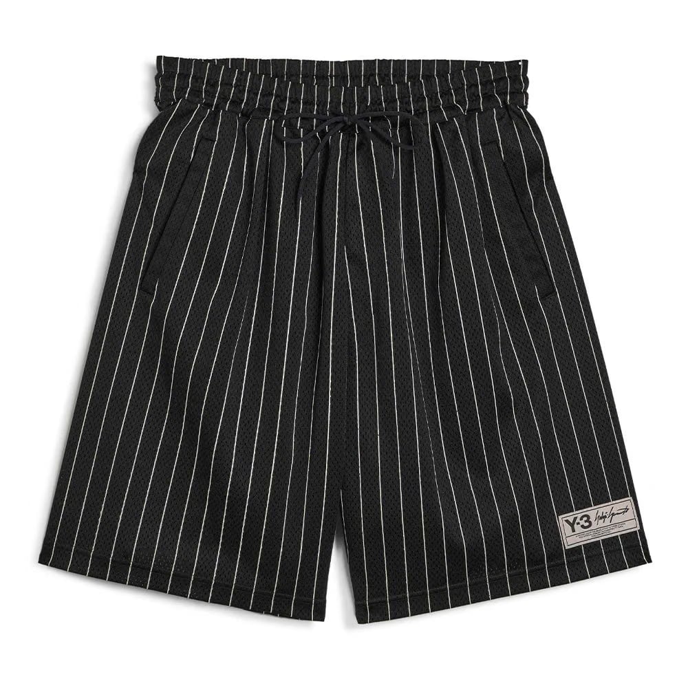 Y-3 MESH PINSTRIPE SHORTS