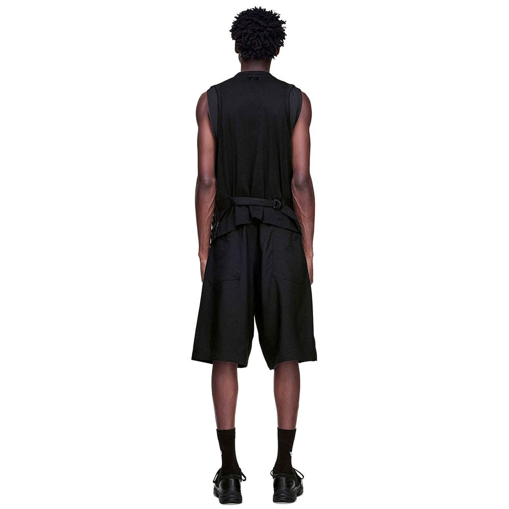 Y-3 SPORT UNIFORM PLEATED SHORTS