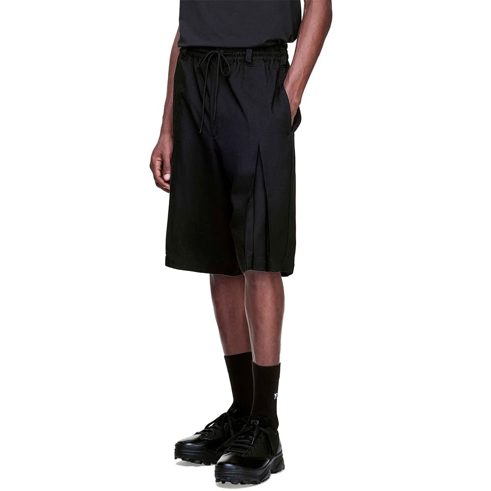 Y-3 SPORT UNIFORM PLEATED SHORTS