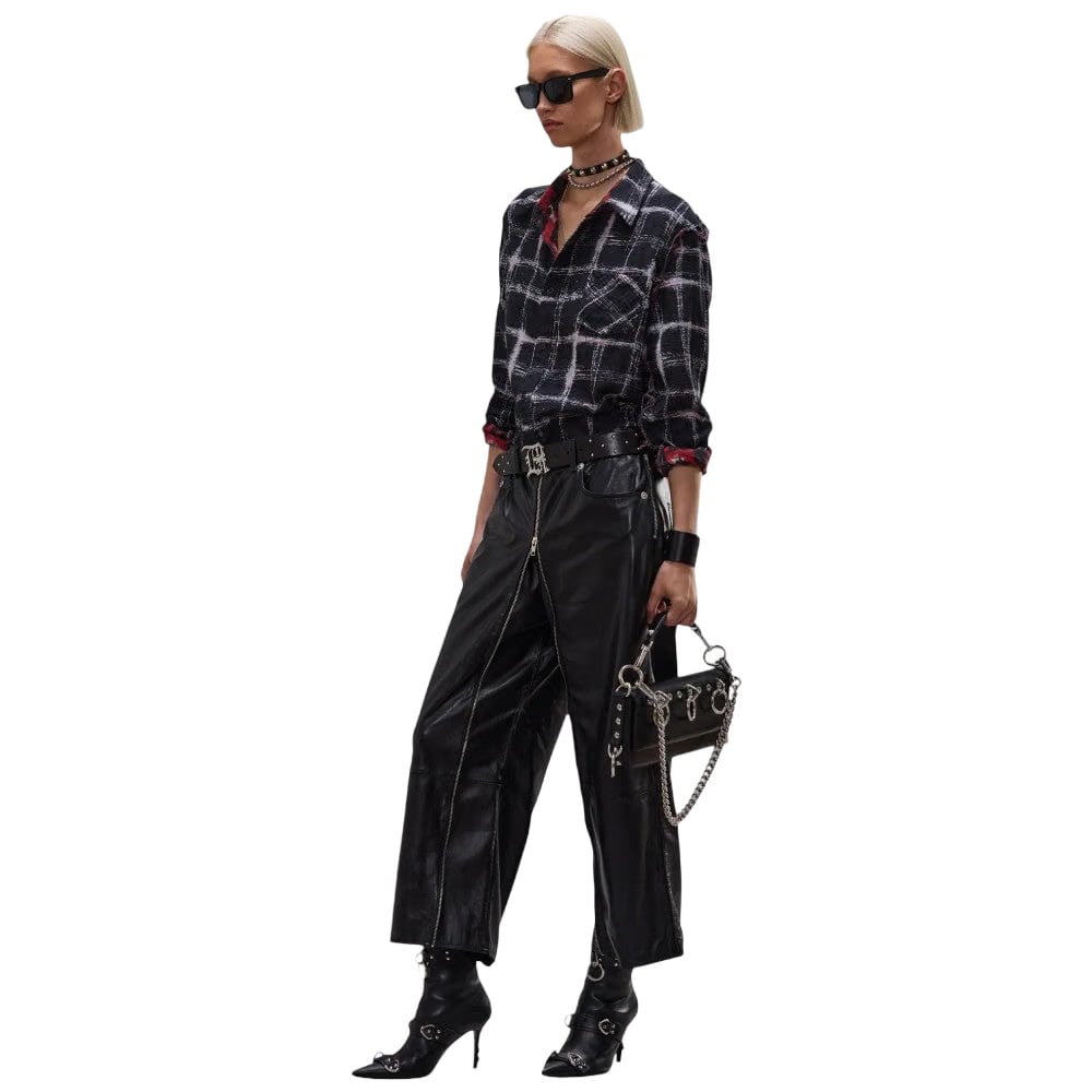 R13 REVERSIBLE SHREDDED SEAM SHIRT