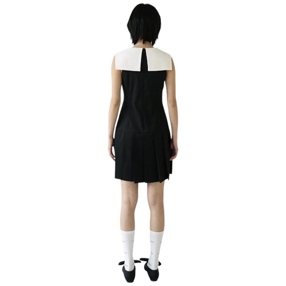 KIMHEKIM MALEVICH SAILOR COLLAR PLEATED SLEEVELESS DRESS