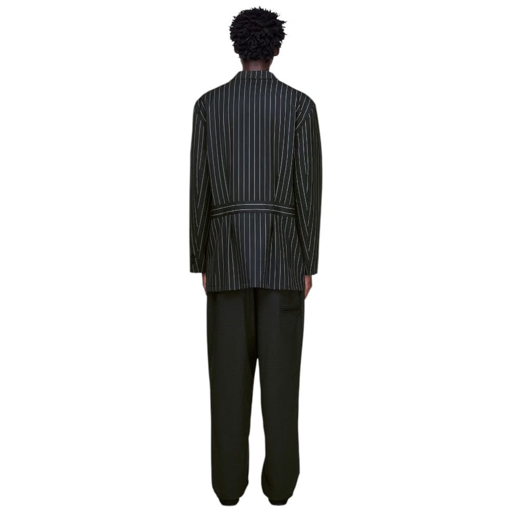 Y-3 PINSTRIPE REFINED WOOL CHORE COAT