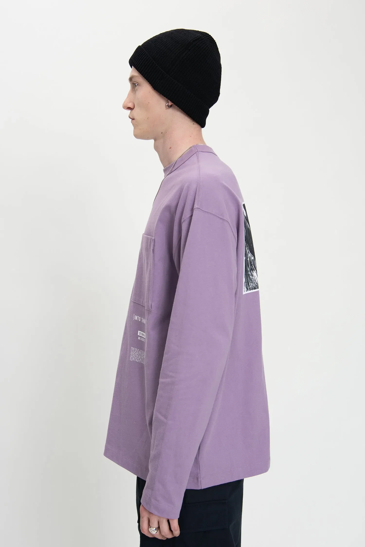 Spoonyard cotton back printed pocket long sleeve t-shirt