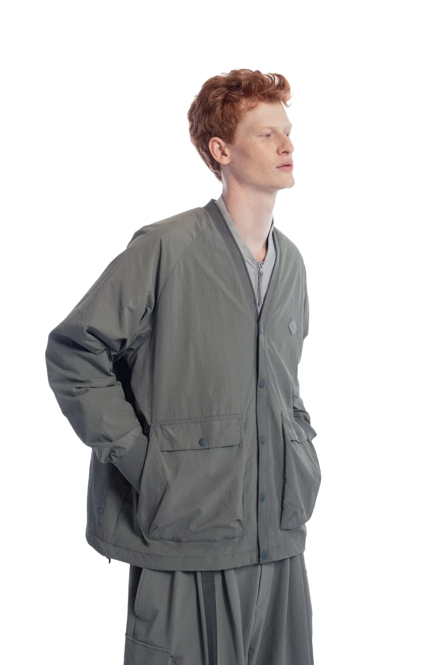 Spoonyard UNISEX FRONT POCKETS NYLON CARDIGAN