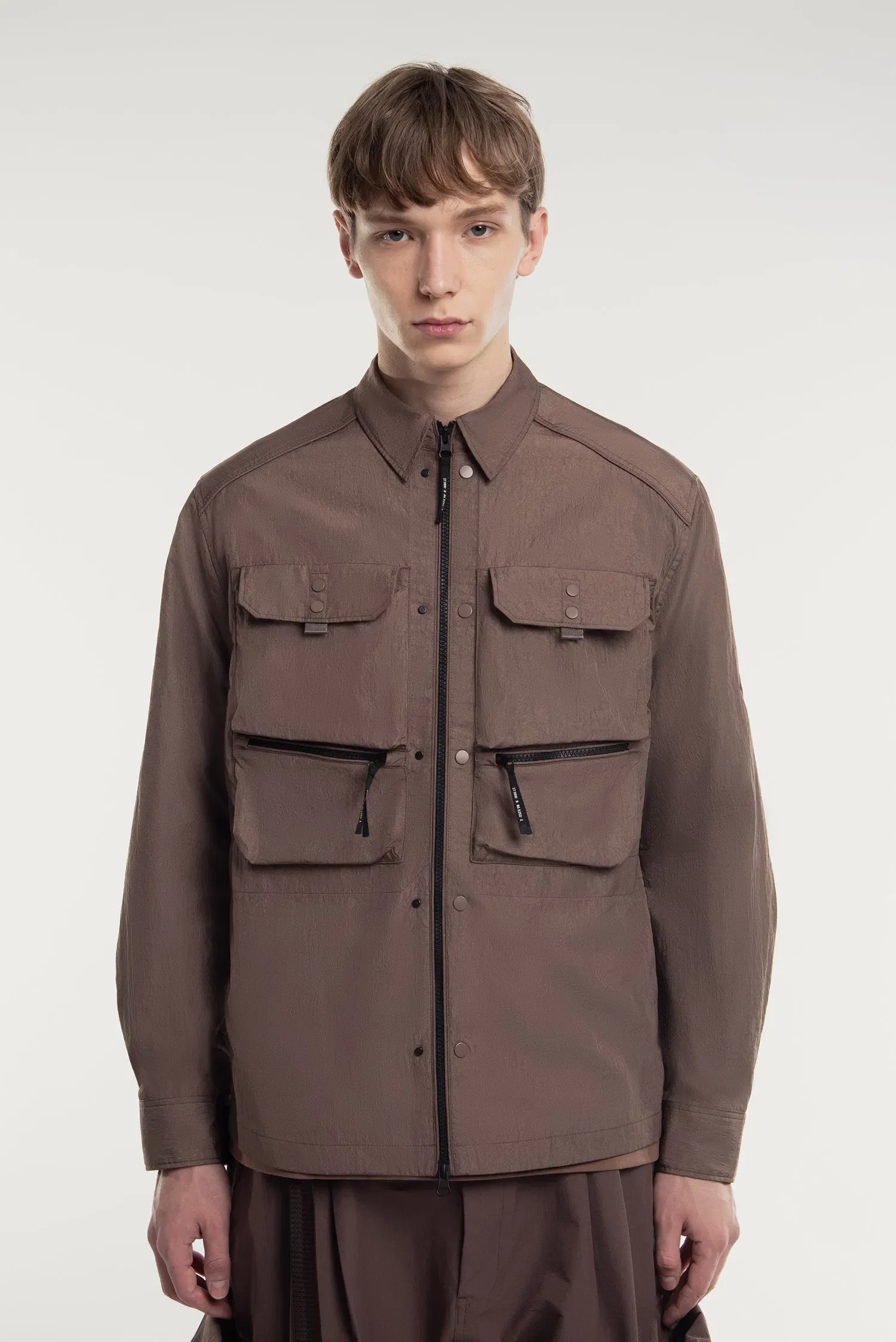 Spoonyard MEN'S PATCH POCKETS ZIP SHIRT JACKET