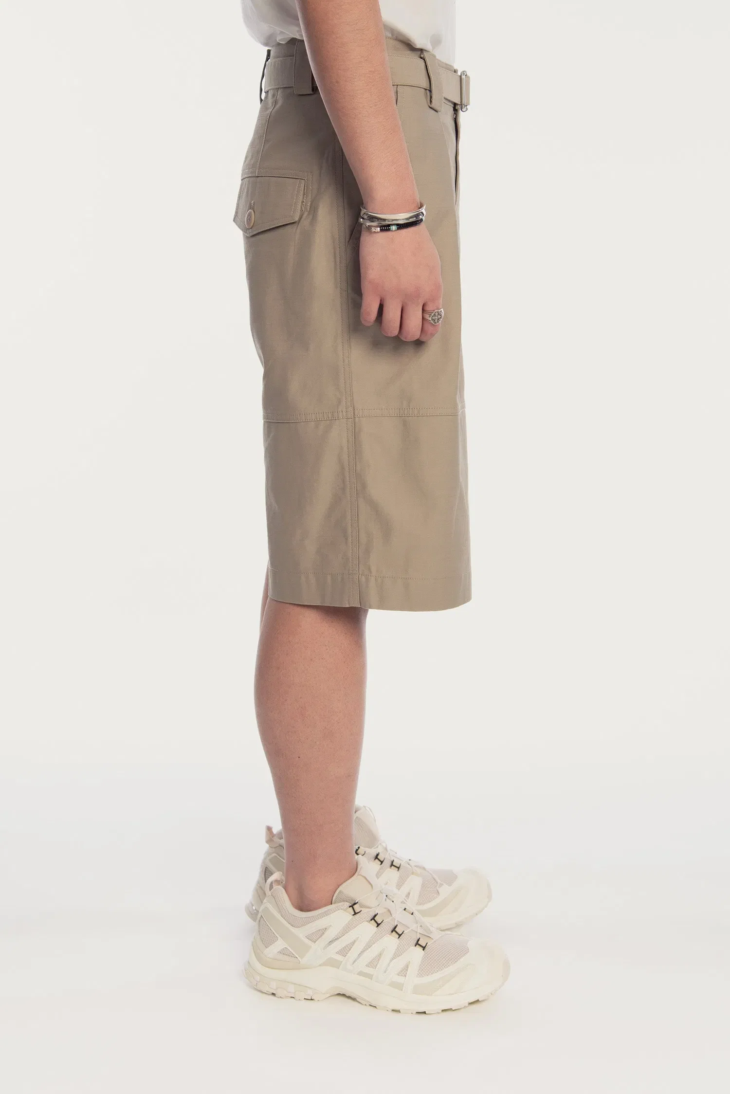 Spoonyard MENS COTTON BELTED WIDE LEG CARGO SHORTS