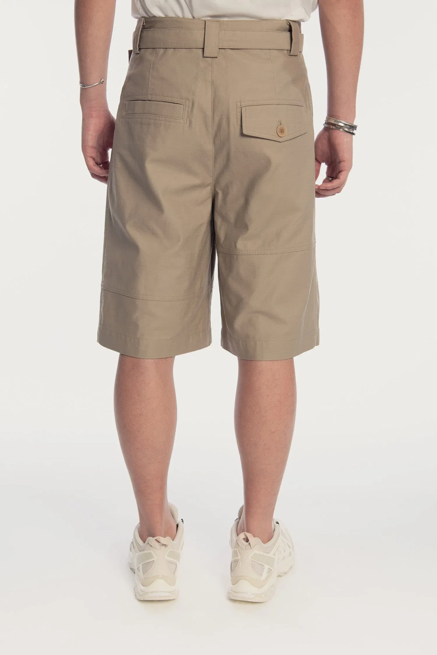 Spoonyard MENS COTTON BELTED WIDE LEG CARGO SHORTS