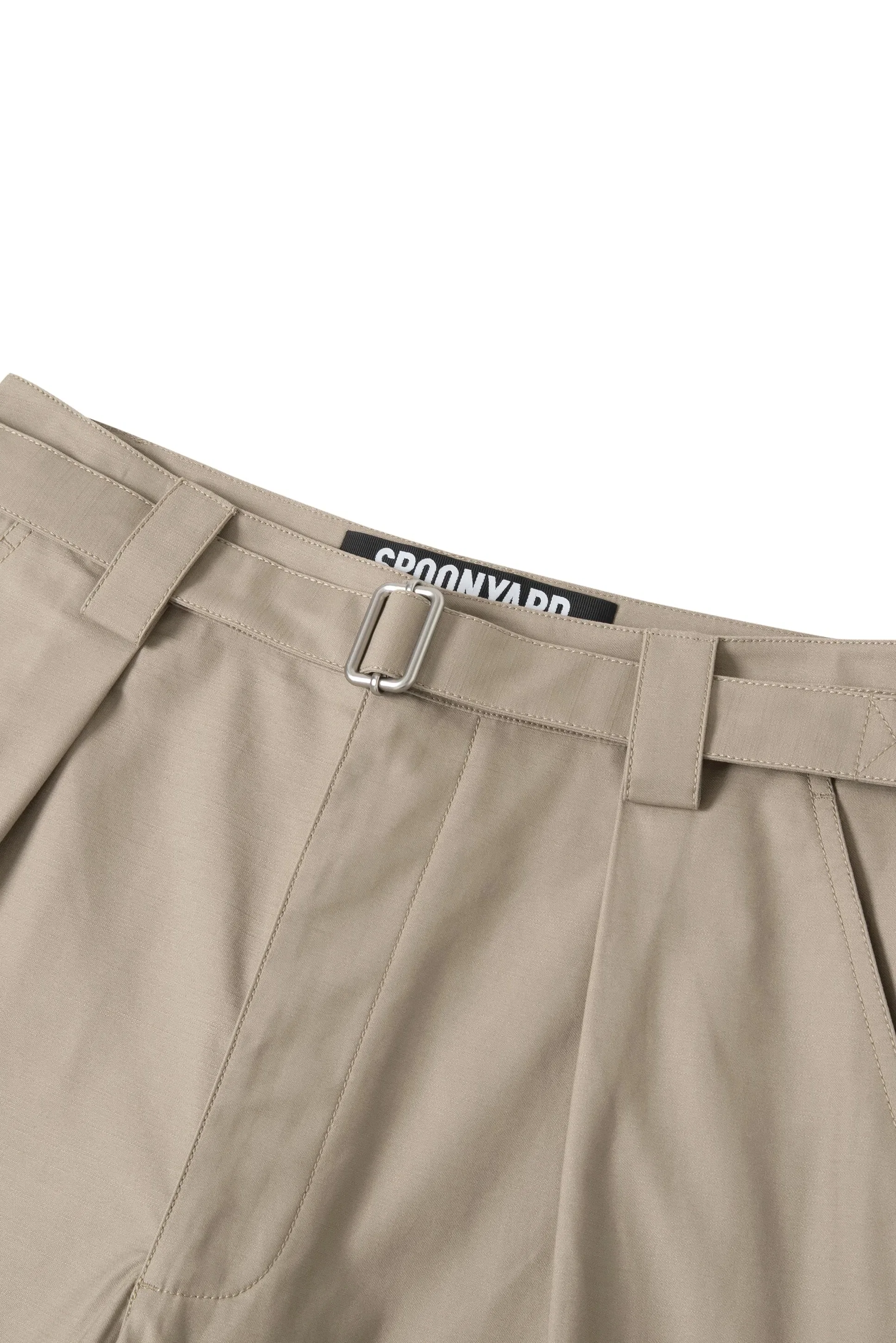 Spoonyard MENS COTTON BELTED WIDE LEG CARGO SHORTS