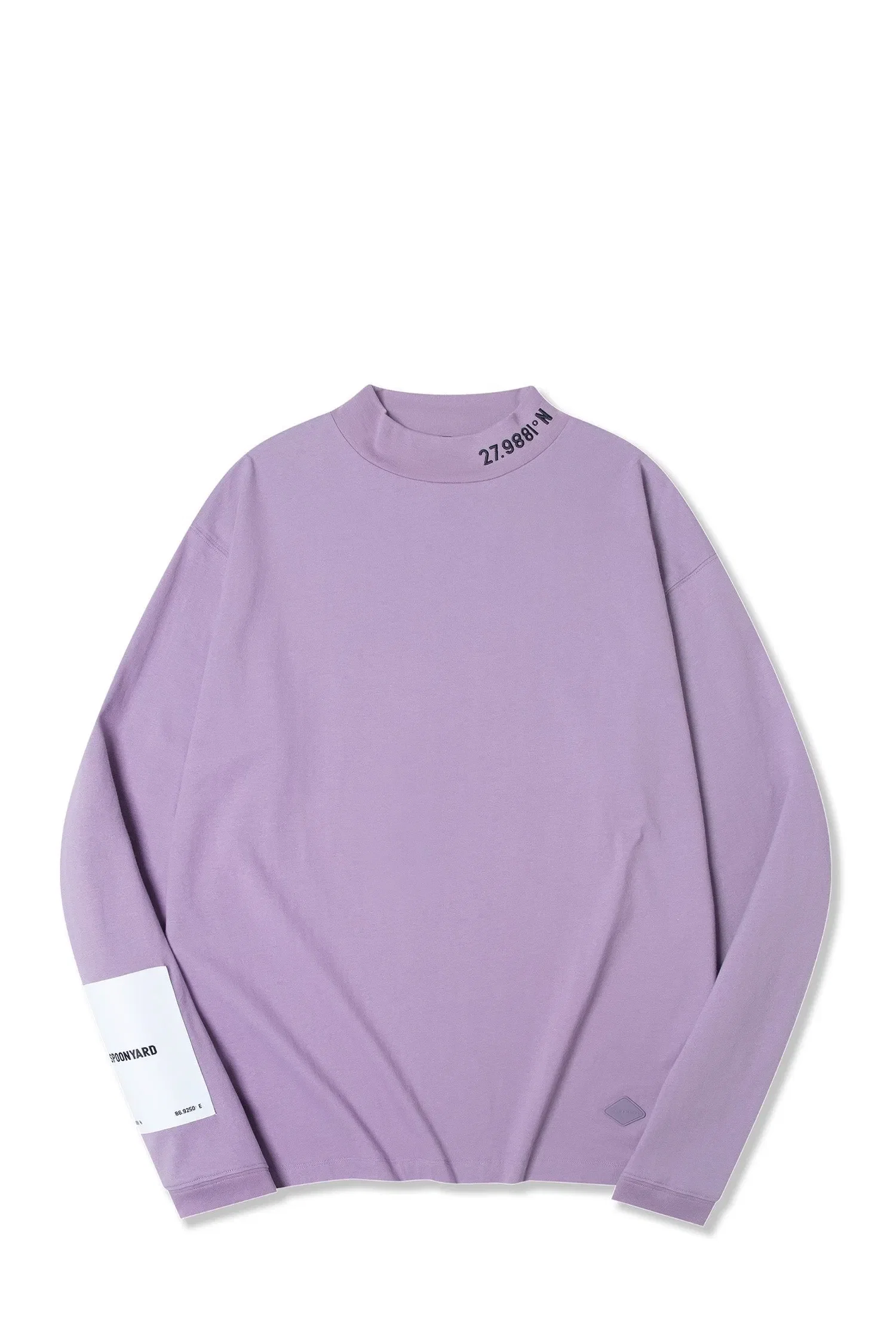 Spoonyard cotton mock neck long sleeve t-shirt