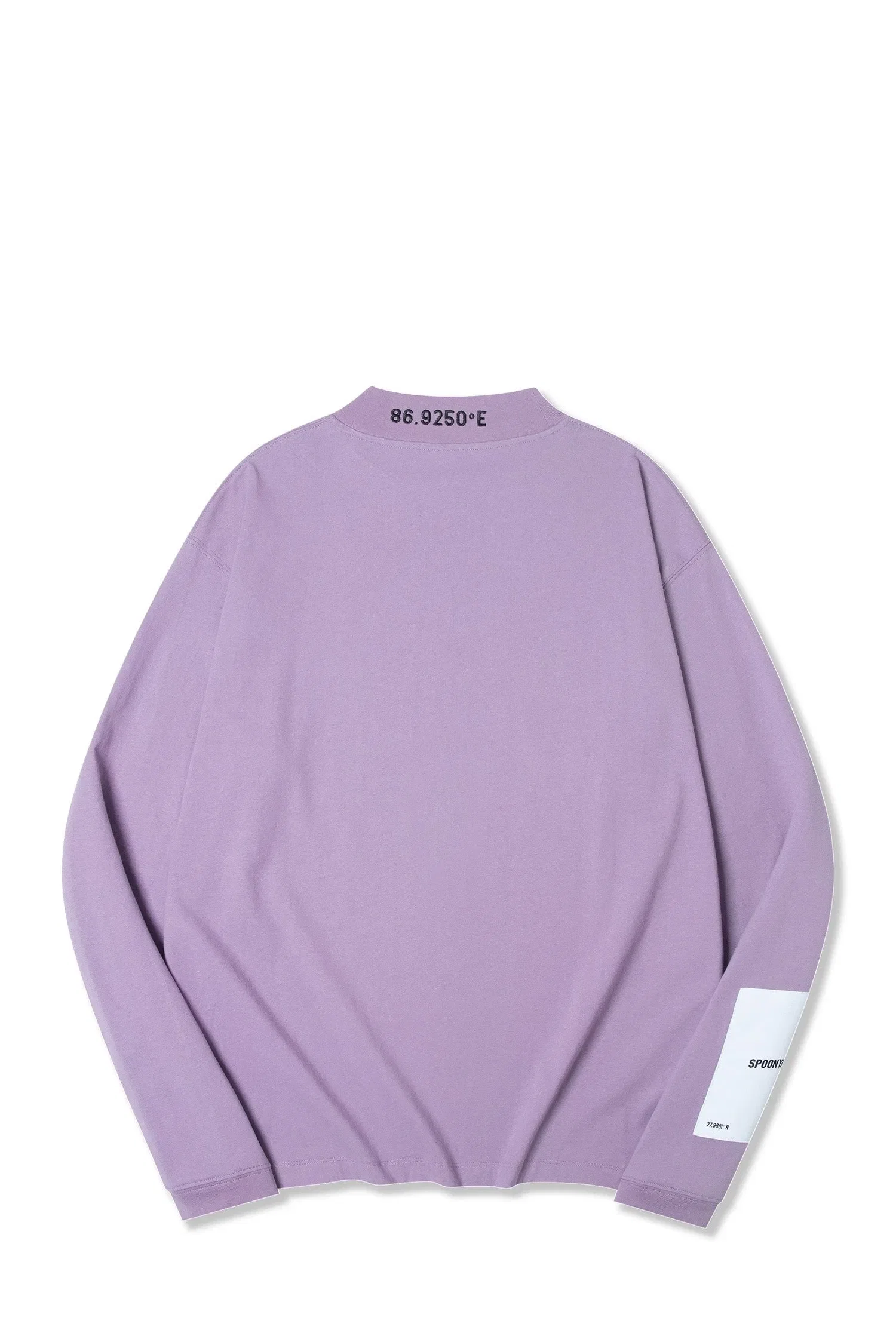 Spoonyard cotton mock neck long sleeve t-shirt