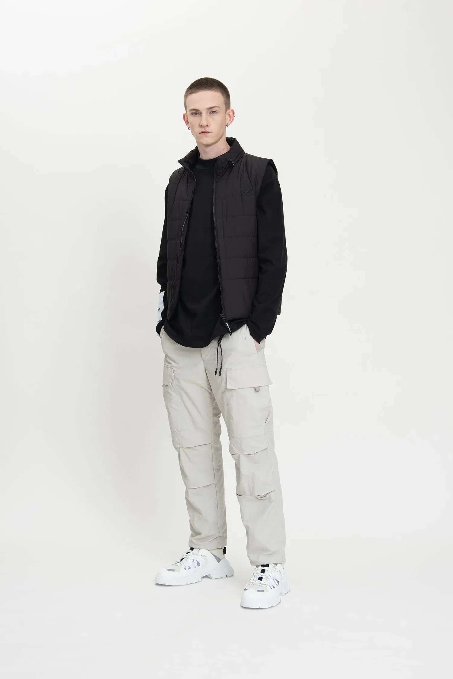 Spoonyard cotton mock neck long sleeve t-shirt