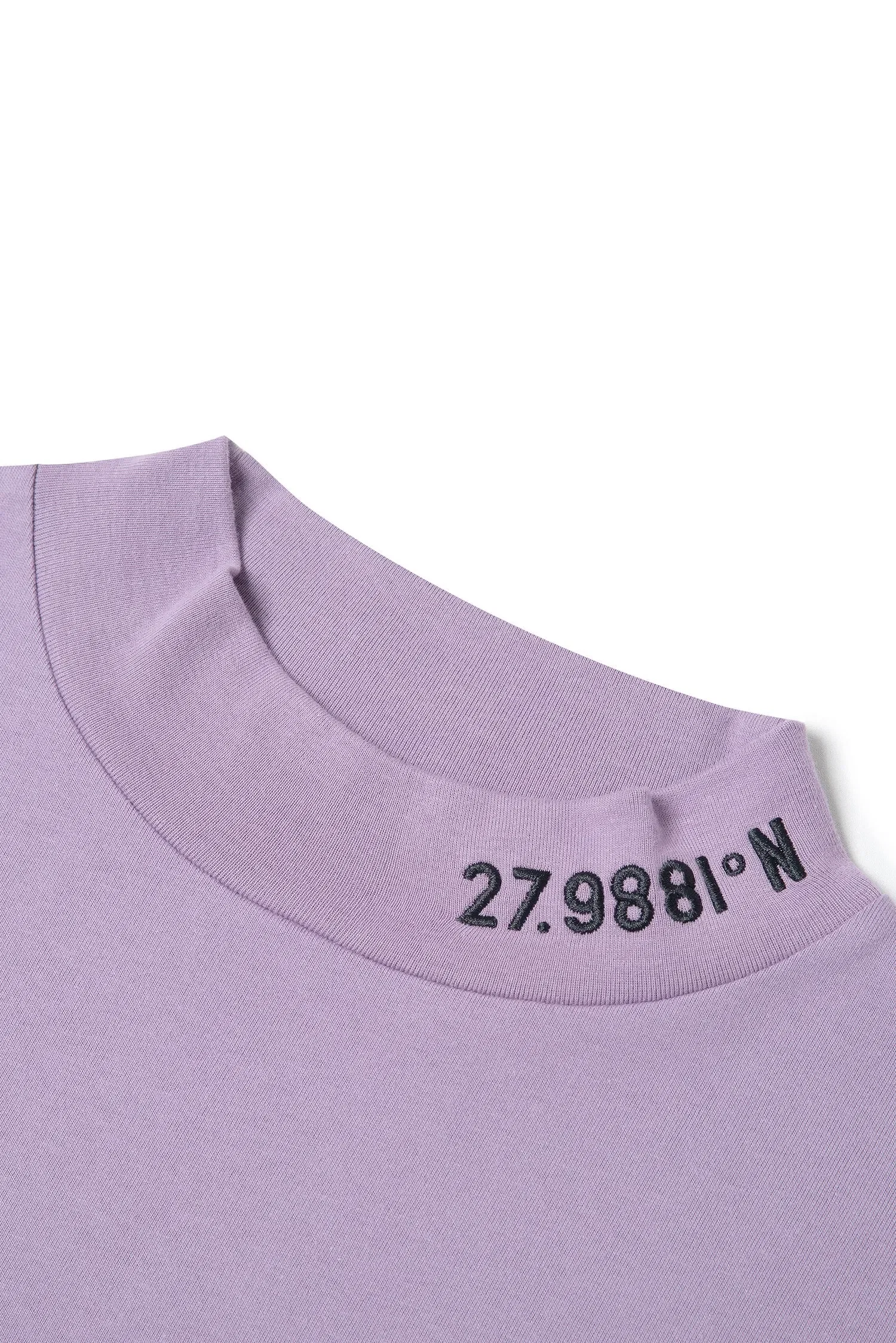 Spoonyard cotton mock neck long sleeve t-shirt