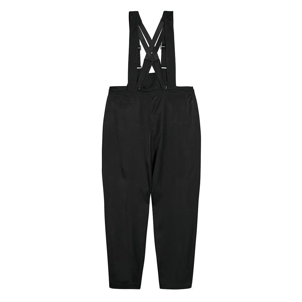 Y-3 RAYON TWILL SUSPENDER PANTS