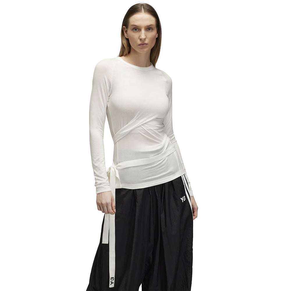 Y-3 TENCEL LONG SLEEVE TEE