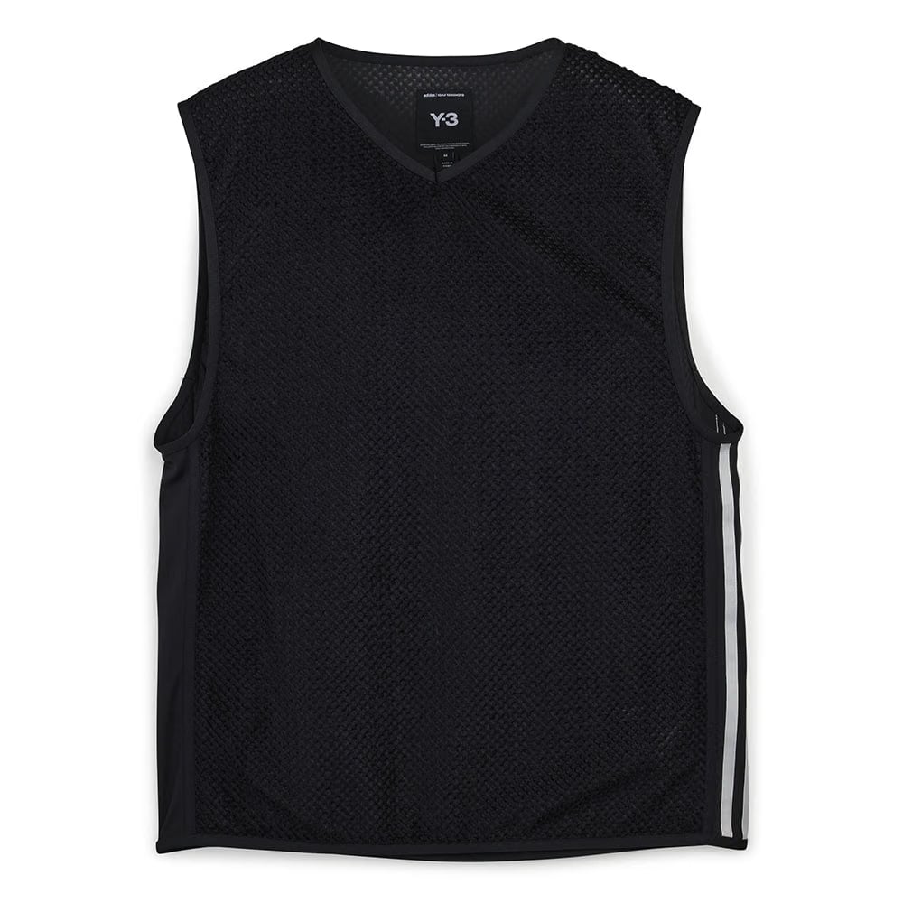 Y-3 WAFFLE WARP KNIT VEST / BLACK (MEN)