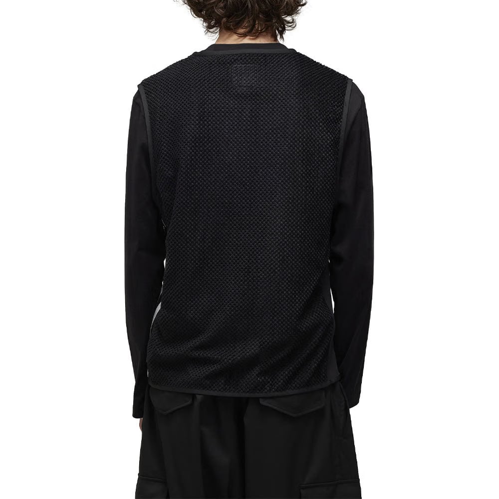 Y-3 WAFFLE WARP KNIT VEST / BLACK (MEN)