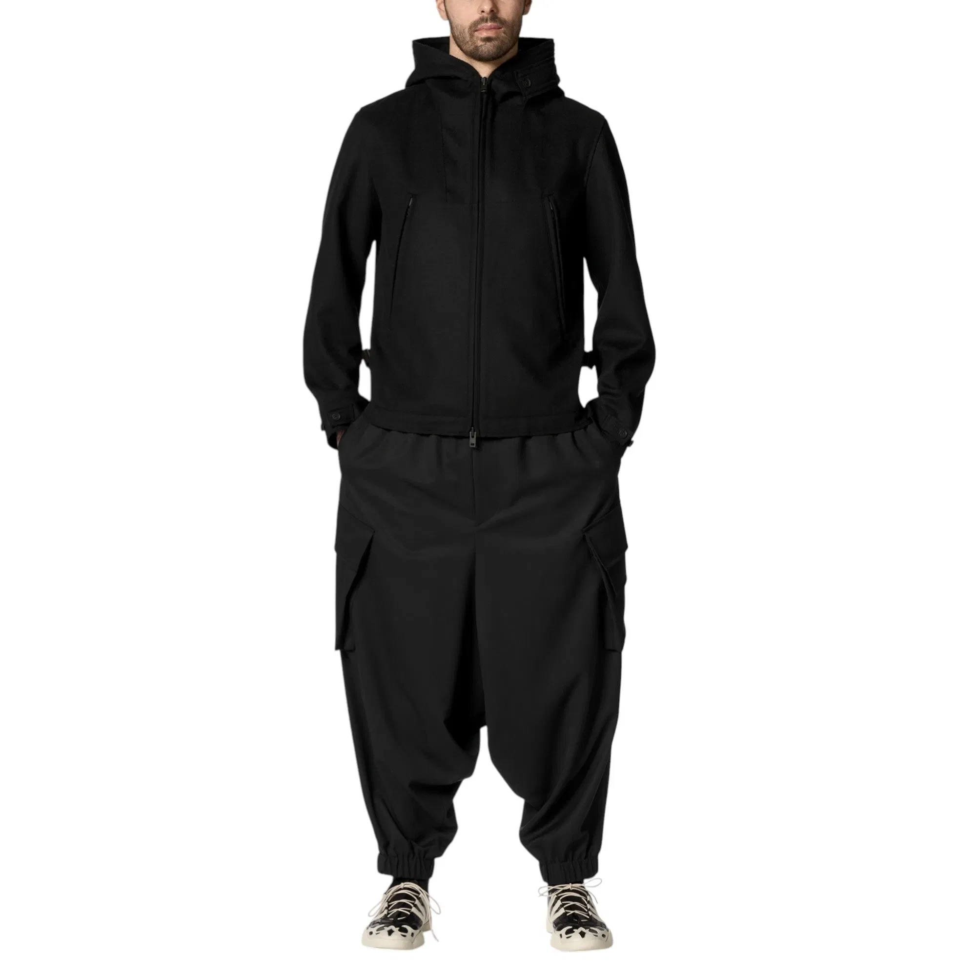 Y-3 BONDED MELTON JACKET
