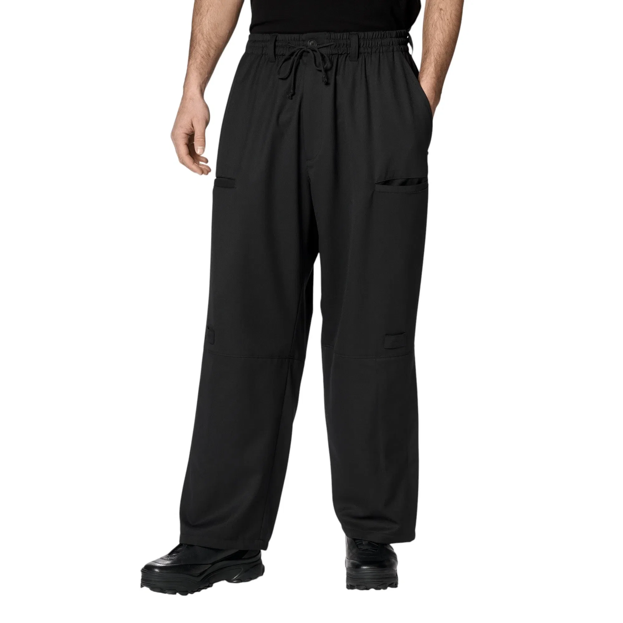 Y-3 REFINED WOOL CUFFED PANTS