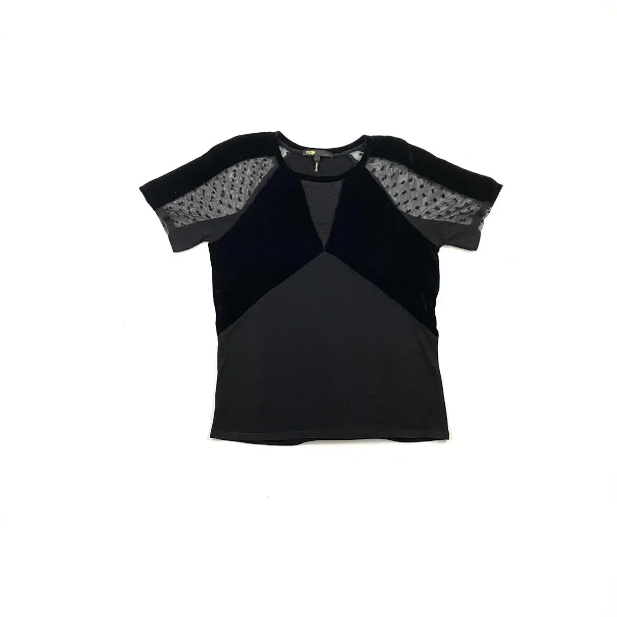 Maje Polka Black T-shirt - Size 1