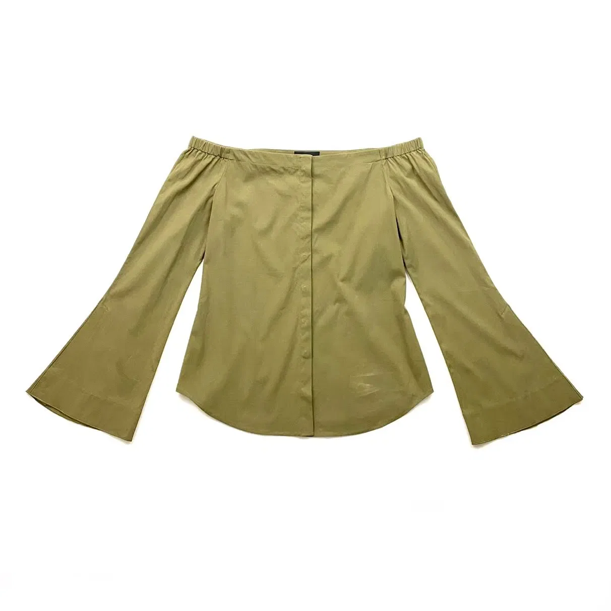 Theory Off-The-Shoulder Button Down Shirt - Size S
