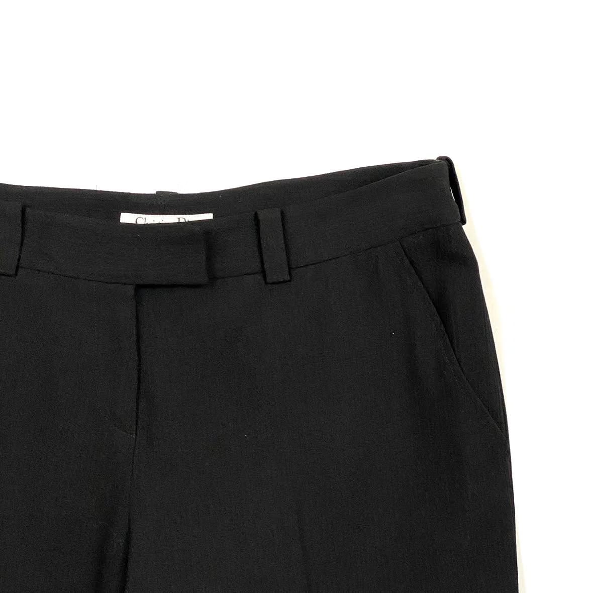 Christian Dior Wool Wide-Leg Pants - Size US 10
